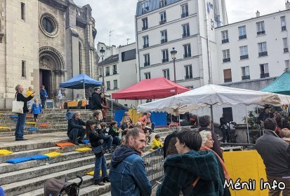 M. le Maire du 20e, Eric Pliez est passé en début d'après midi