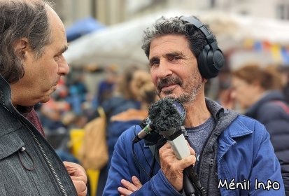 Jean-Baptiste Salachas, adjoint au maire, et Richard Sovied de Télé Bocal
